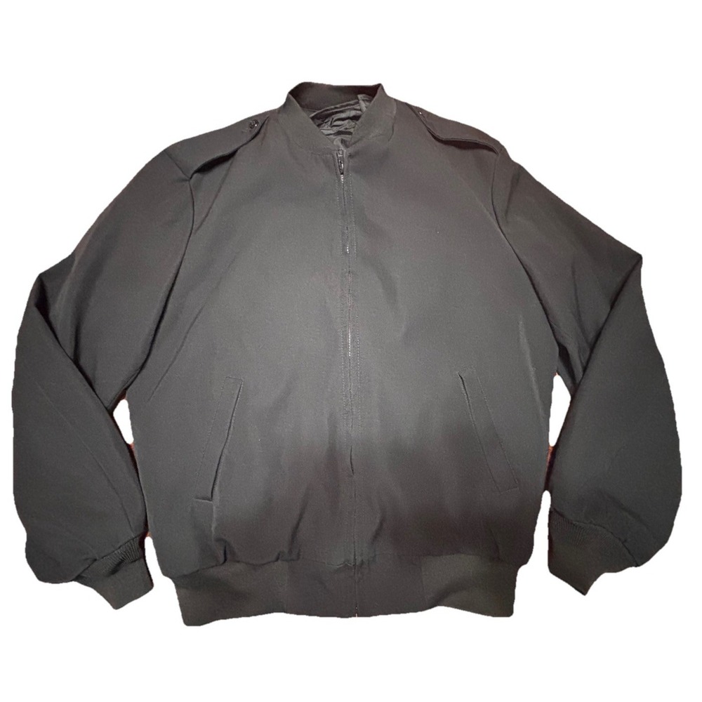Neptune Garment Co Jacket Mens 44 Black Officer Wool Blend Thinsulate Lined Warm